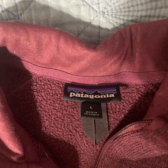 Patagonia Maroon Fleece Jacket Full-Zip - Picture 3 of 5